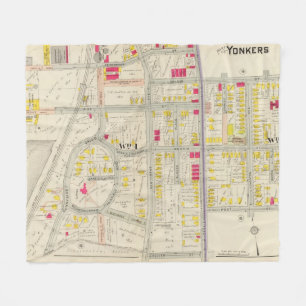 Yonkers Map Atlas Fleece Blanket