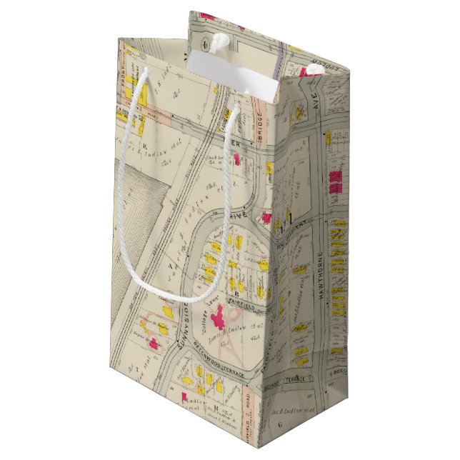 Yonkers Map Atlas Small Gift Bag (Back Angled)