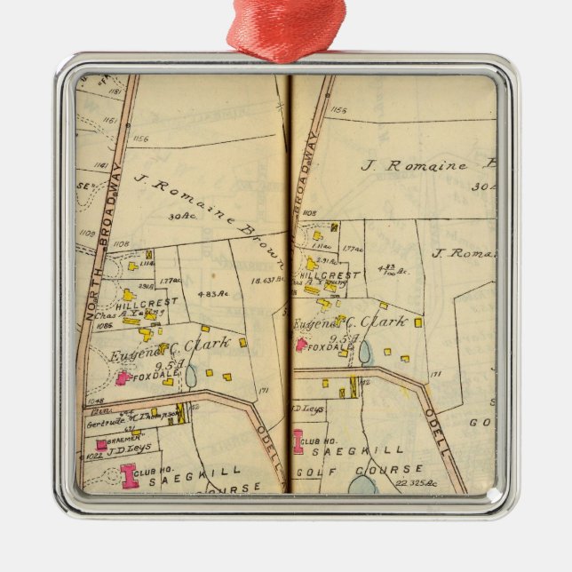Yonkers, New York 3 Metal Tree Decoration (Front)
