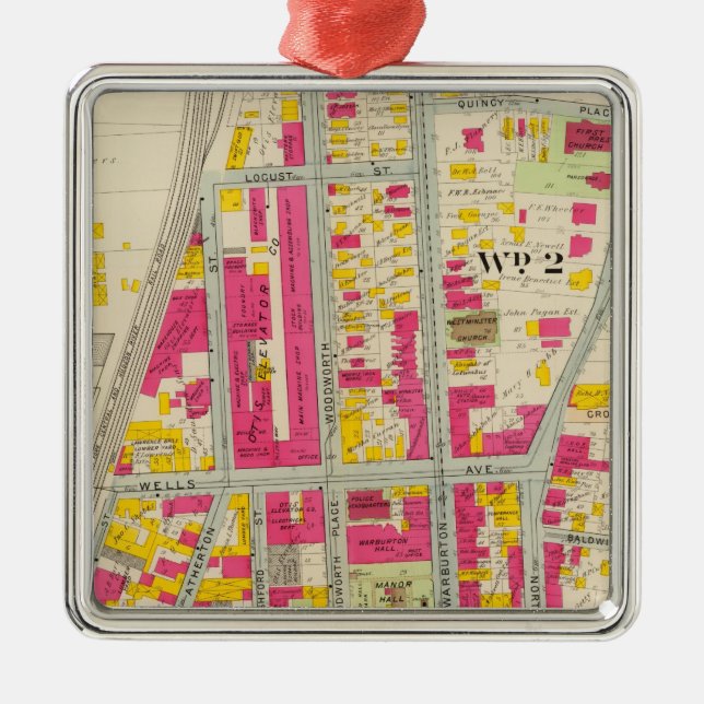 Yonkers, New York 7 Metal Ornament (Front)