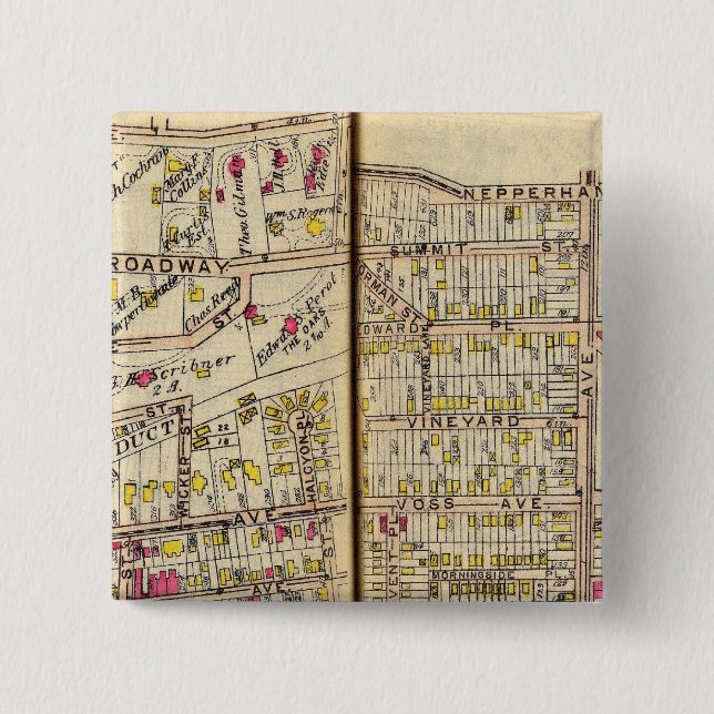 Yonkers, New York 9 15 Cm Square Badge (Front)