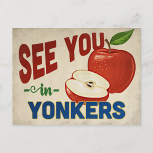 Yonkers New York Apple - Vintage Travel Postcard