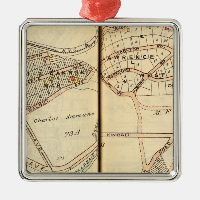 Yonkers, New York Metal Tree Decoration (Front)