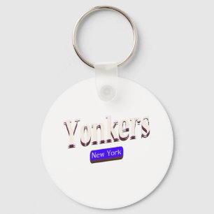 Yonkers New York Text Base   Key Ring