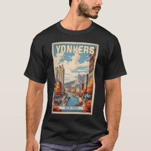 Yonkers New York Usa Vintage Travel Tourism T-Shirt