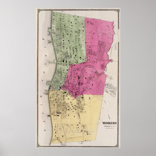 Yonkers, NY Atlas Poster (Front)