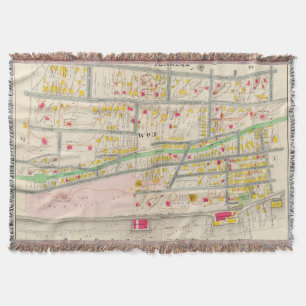 Yonkers NY Map Throw Blanket