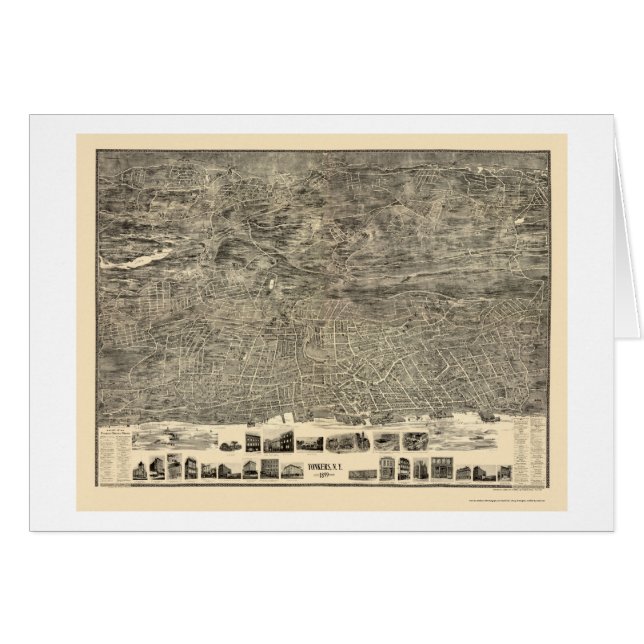 Yonkers, NY Panoramic Map - 1899 (Front Horizontal)