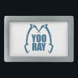 Yoo Ray (Ouray) Ice Climbing Belt Buckle<br><div class="desc">Some folks need help pronouncing it,  give them a hand.</div>