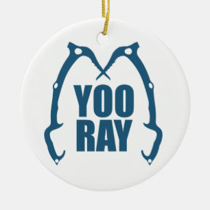 Yoo Ray (Ouray) Ice Climbing Ceramic Ornament