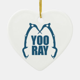 Yoo Ray (Ouray) Ice Climbing Ceramic Ornament