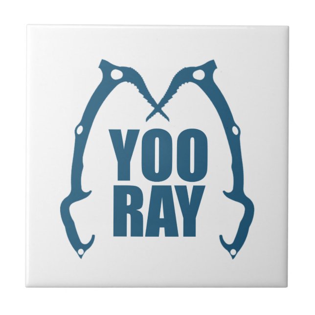 Yoo Ray (Ouray) Ice Climbing Ceramic Tile (Front)