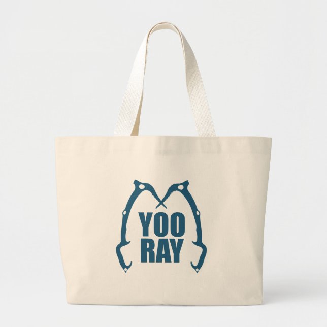 Yoo Ray (Ouray) Ice Climbing Large Tote Bag (Front)