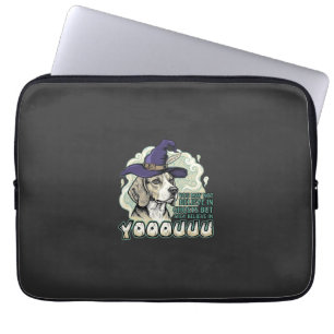 Yooouuu Ghosts Beagle Dog Purple Witch Hat Hallowe Laptop Sleeve