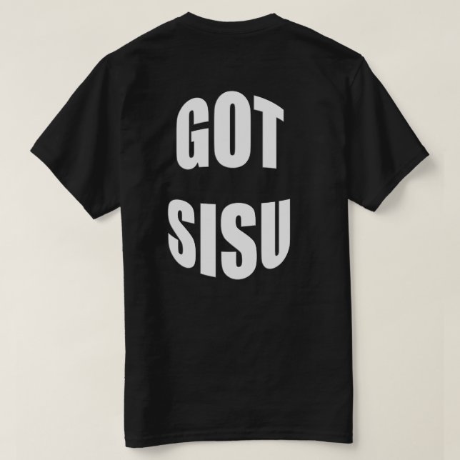 Yooper Got Sisu Black T-shirt (Design Back)