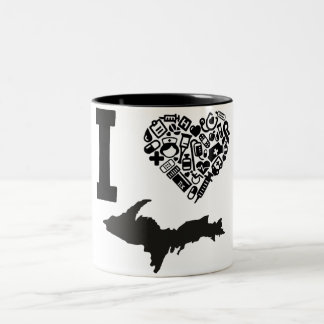 Yooper Nurse, I <3 Michigan Two-Tone Coffee Mug