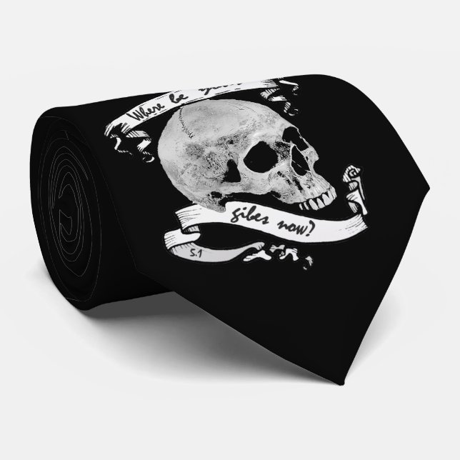 Yorick's Skull Tie (Rolled)