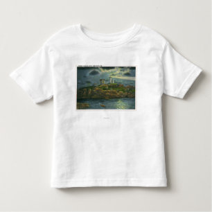 York Beach View of the Nubble Lighthouse at Toddler T-Shirt