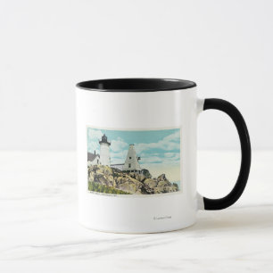York Beach View of the Nubble Lighthouse Mug