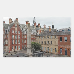 York buildings rectangular sticker