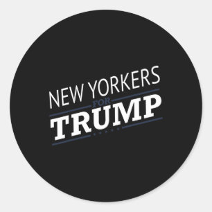 York For Trump 2024 - Second President Election Classic Round Sticker