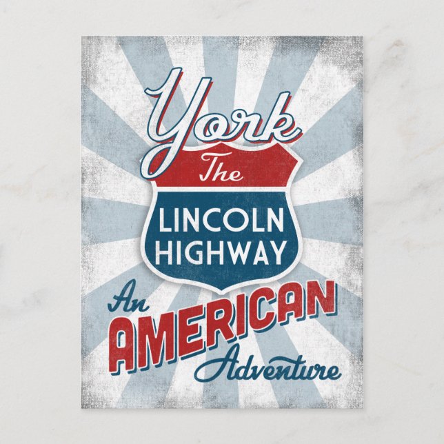 York Lincoln Highway Vintage America Pennsylvania Postcard (Front)
