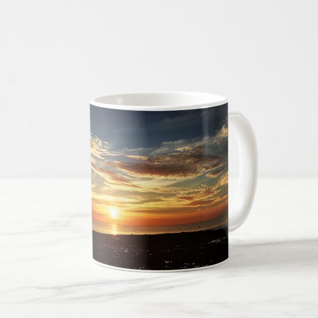 York, Maine Long Sands Beach Sunrise Coffee Cup (Front Right)