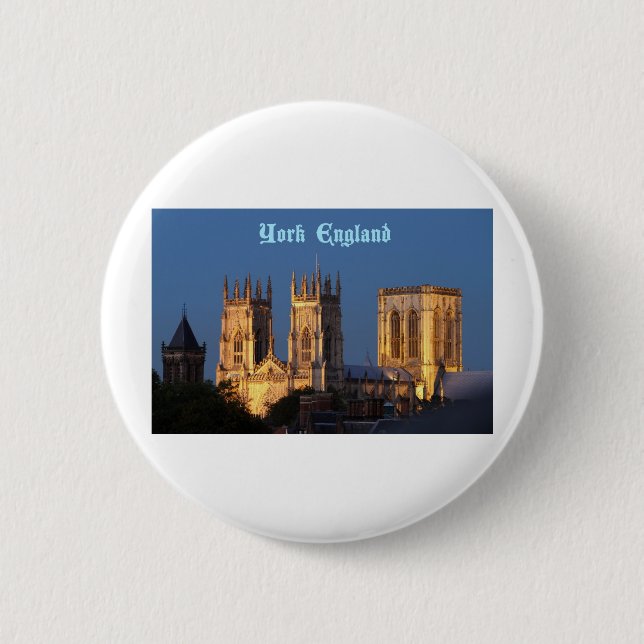 York Minster 6 Cm Round Badge (Front)