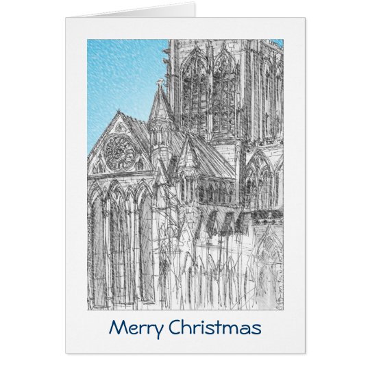 York Minster Christmas Card with GREETING