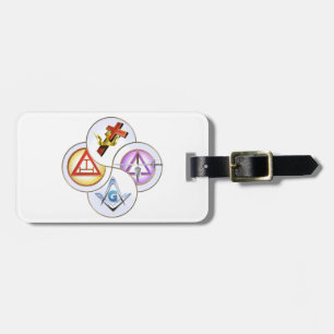 York Rite Digital Pinwheel Luggage Tag