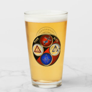 York Rite Mason Glass