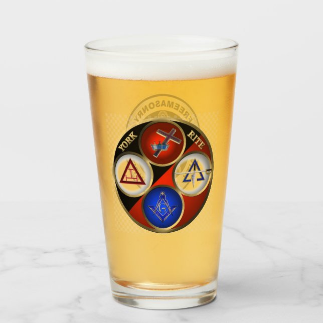 York Rite Mason Glass (Front Filled)