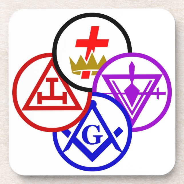 York Rite Pinwheel Coaster (Front)