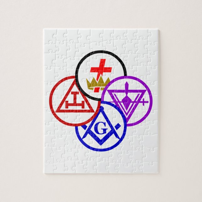 York Rite Pinwheel Jigsaw Puzzle (Vertical)