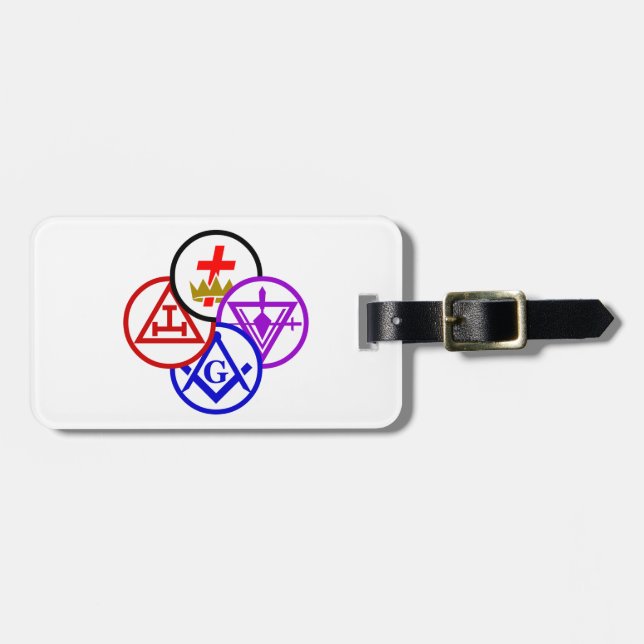 York Rite Pinwheel Luggage Tag (Front Horizontal)