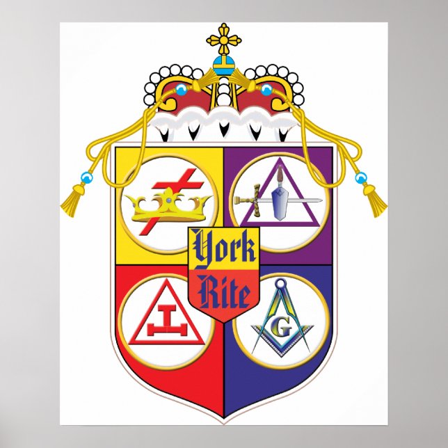 York Rite Shield Poster (Front)