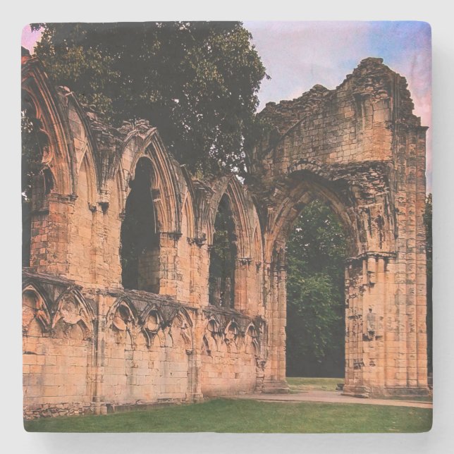 York ruins stone coaster (Front)