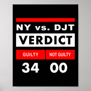 York Versus Donald Trump Guilty 34 Counts  Poster