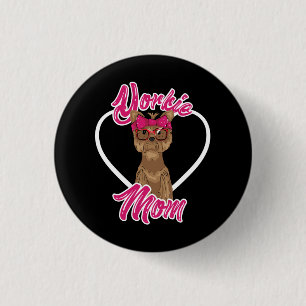 Yorki Mum 3 Cm Round Badge