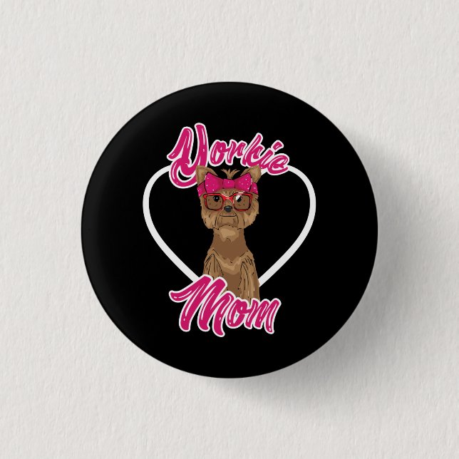Yorki Mum 3 Cm Round Badge (Front)