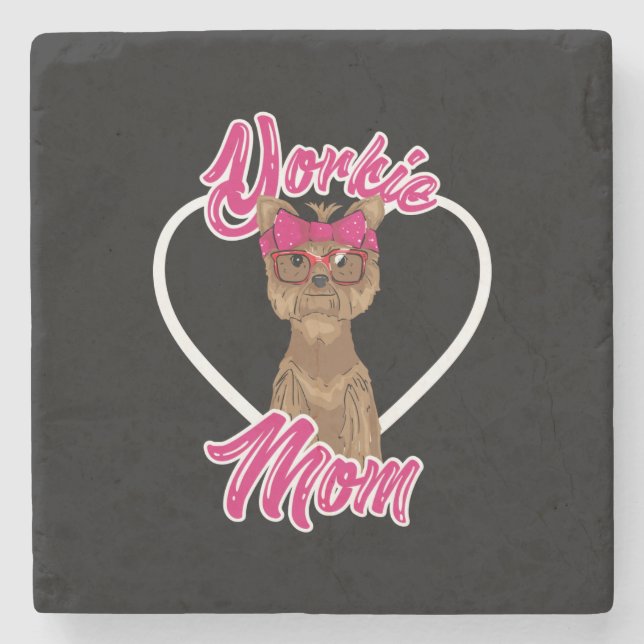 Yorki Mum Stone Coaster (Front)