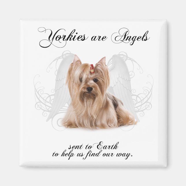 Yorkie Angel Magnet (Front)