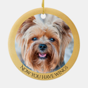 Yorkie Angel Personalised Memorial Ceramic Ornament