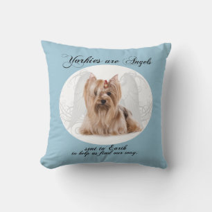 Yorkie Angel Pillow