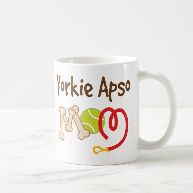 Yorkie Apso Dog Breed Mum Gift Coffee Mug (Right)