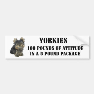 Yorkie Attitude Bumper Sticker