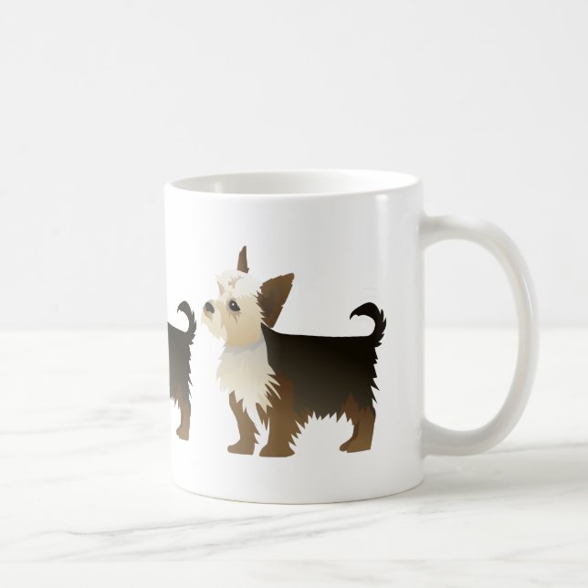 Yorkie Basic Breed Customise with text and colour Coffee Mug (Right)