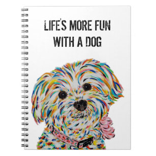Yorkie Bichon Dog Notebook 6.5" x 8.75"