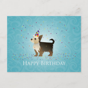 Yorkie Birthday Design Postcard