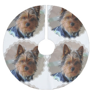 Yorkie Brushed Polyester Tree Skirt